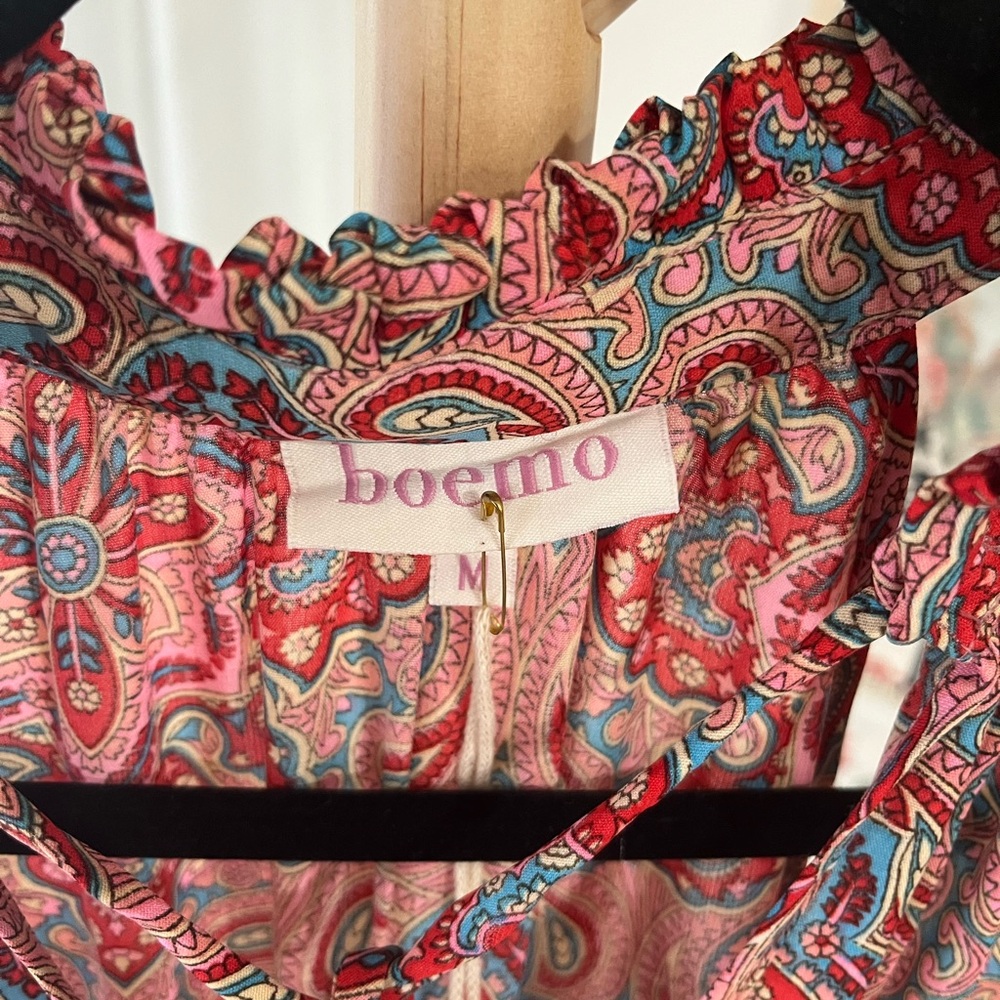 Boemo Paisley Ruffle Dress - NWT - Picture 3 of 6